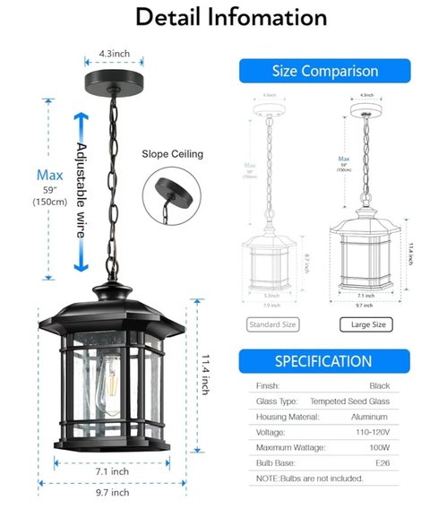 Outdoor Pendant Light