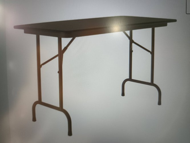 튼튼한 접이식 테이블, 책상. 48"×24" 브라운 색깔