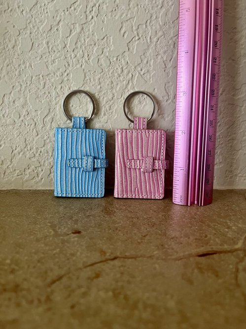 2개 가죽 포토 사진 키고리 handbag charm leather keychain