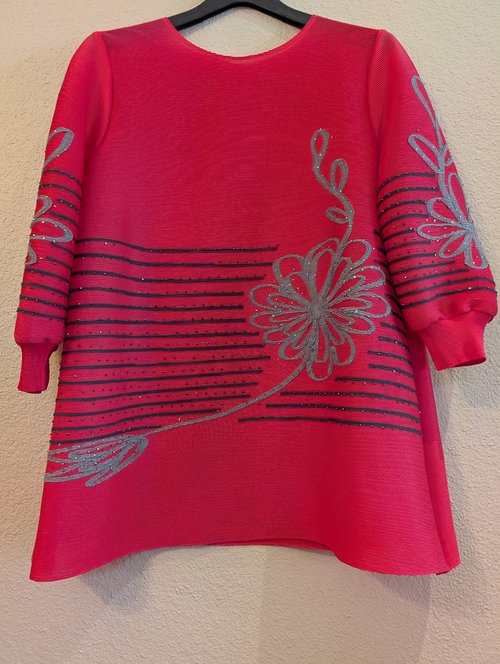 밝은 자홍색 가벼운 투닉  사이즈 L-XL