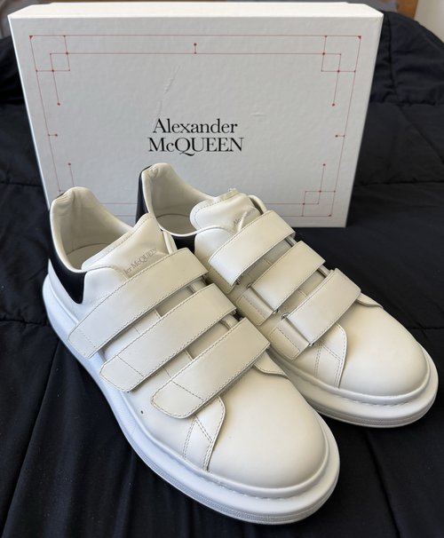 Alexander McQueen 화이트 벨크로 스니커즈 size 45(us 12)