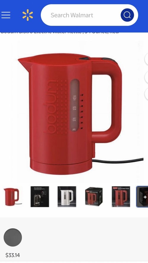 예쁜 컬러의 Bodum 전기포트와 고블렛 세트