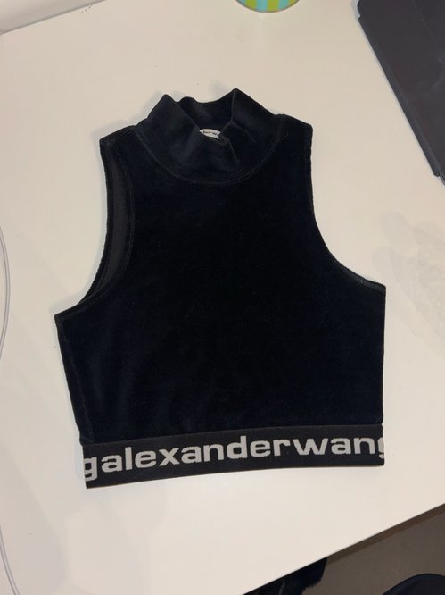 alexanderwang 크롭탑 xxs black