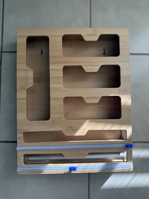 주방 용기 정리함 대나무 보관대