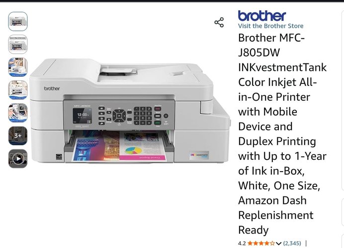 Brother MFC-J805DW 잉크젯 프린터기, 복합기능