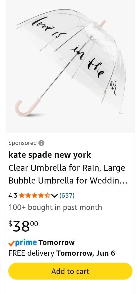 Kate Spade 클리어 우산