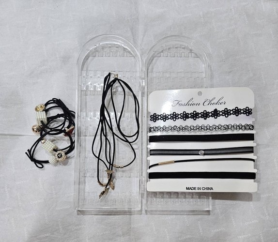 Fashion Choker 초커, 목걸이 데스플레이, 머리끈 세트