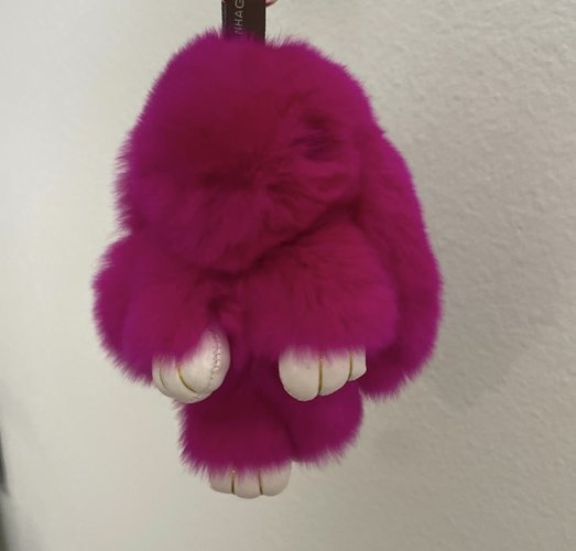 Kopenhagen Fur pink bunny keychain