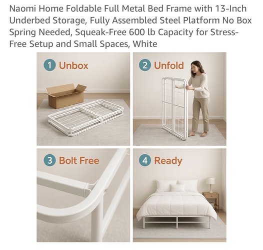 twin size bed frame -white