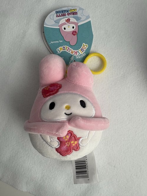 Squishmallows 3.5" Clip-On Summertime Hello Kitty My Melody