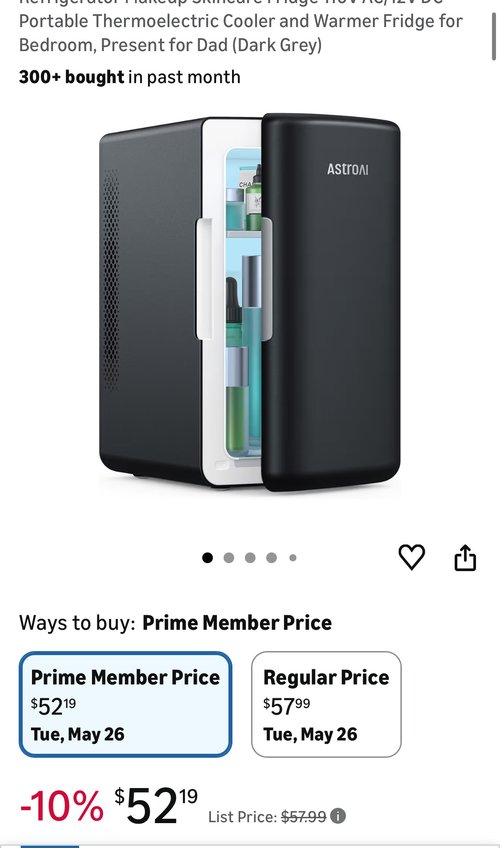 ASUS AstroAi 미니 냉장고 검정