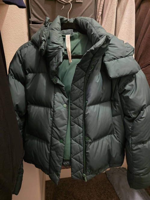 Lululemon 헌터그린 퍼프 다운 겨울 패딩 점퍼