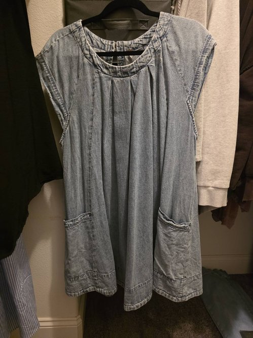 Free people 데님 민소매 드레스