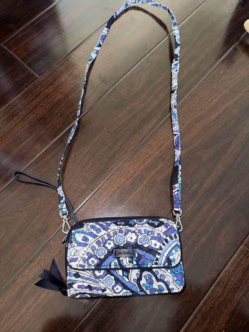 Vera Bradley 패턴 숄더백 블루/화이트