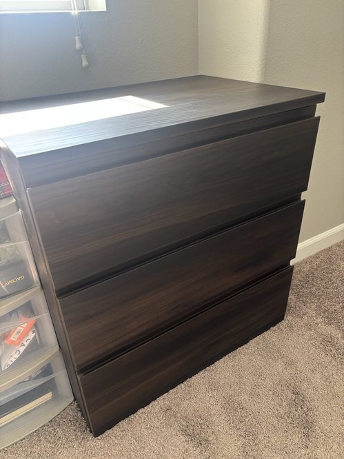 IKEA 3단 서랍장(Dark-brown)