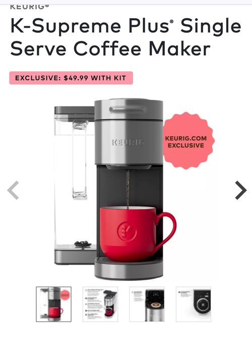 Keurig K-Supreme Plus 싱글서브 커피메이커(언박싱 새 제품)