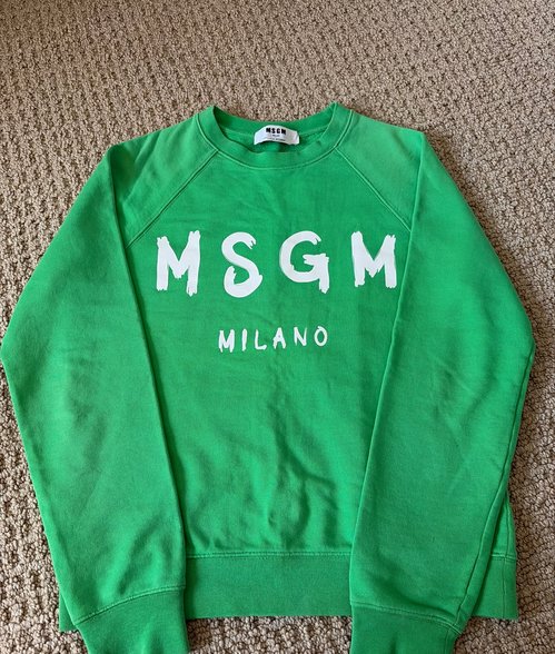 MSGM 밀라노 그린 스웨트셔츠