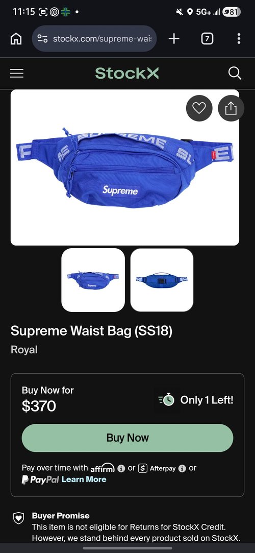 Supreme waist bag ss18
