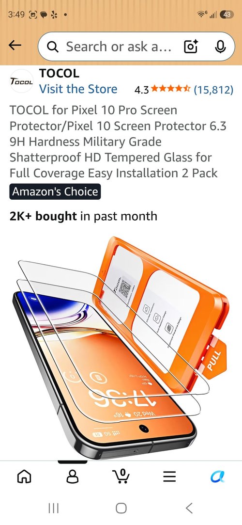 TOCOL Pixel 10 Pro 화면보호필름