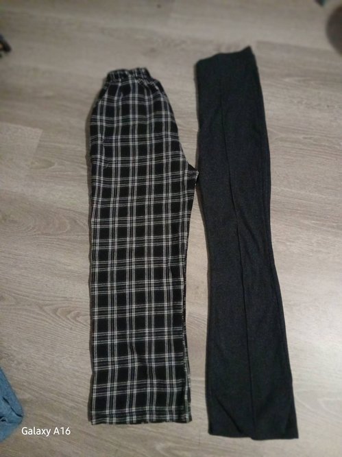 체크무늬 팬츠 2장 세트