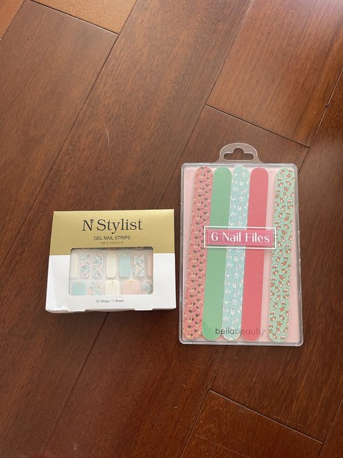 NStylist 젤 네일 스트립 + 네일 파일 5개 세트