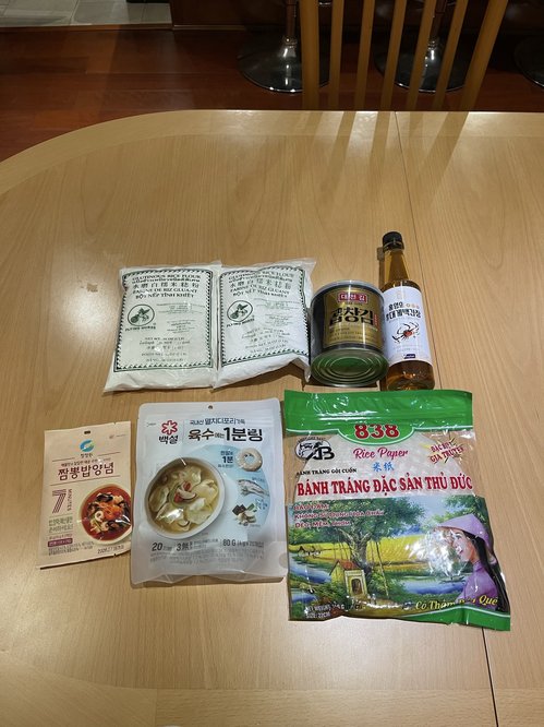 한식 식재료 모음(육수링, 대게백간장, 곱창김 등)