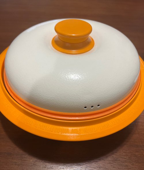 오렌지 전자레인지 용 스팀 조리기
