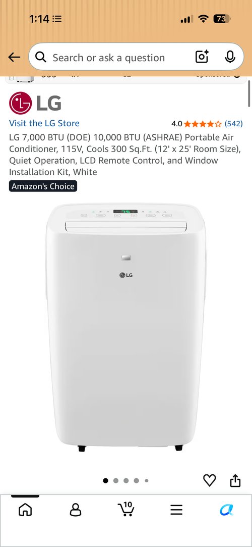 LG 이동식 에어컨 (Portable Portable Air Conditioner)