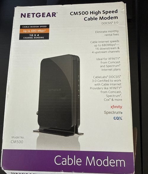 Netgear CM500 고속 케이블 모뎀 DOCSIS 3.0
