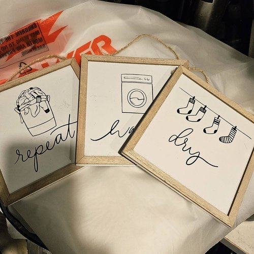 세탁실 인테리어 액자