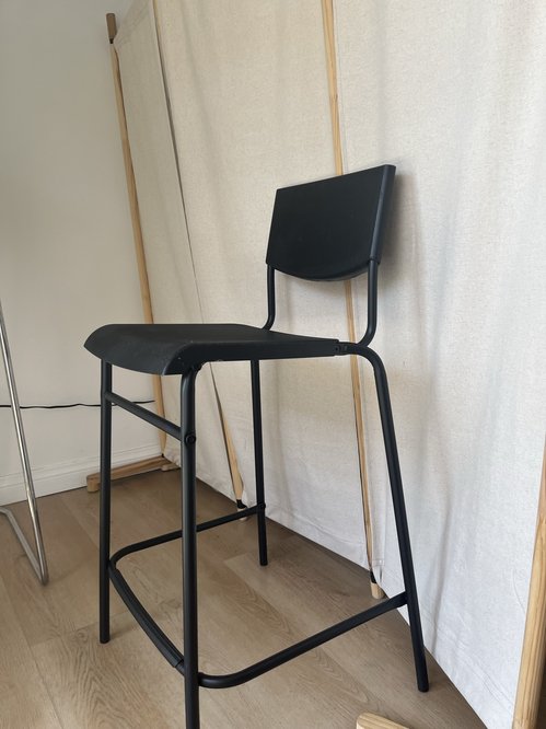 IKEA STIG 바스툴 블랙 29.5인치