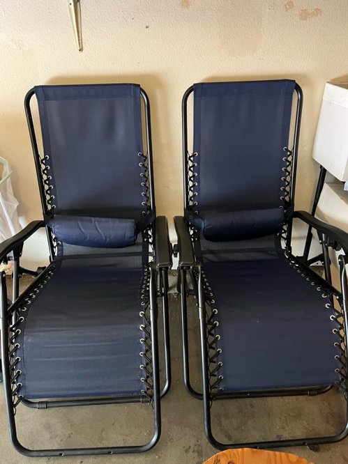 접이식 패티오의자 2 개