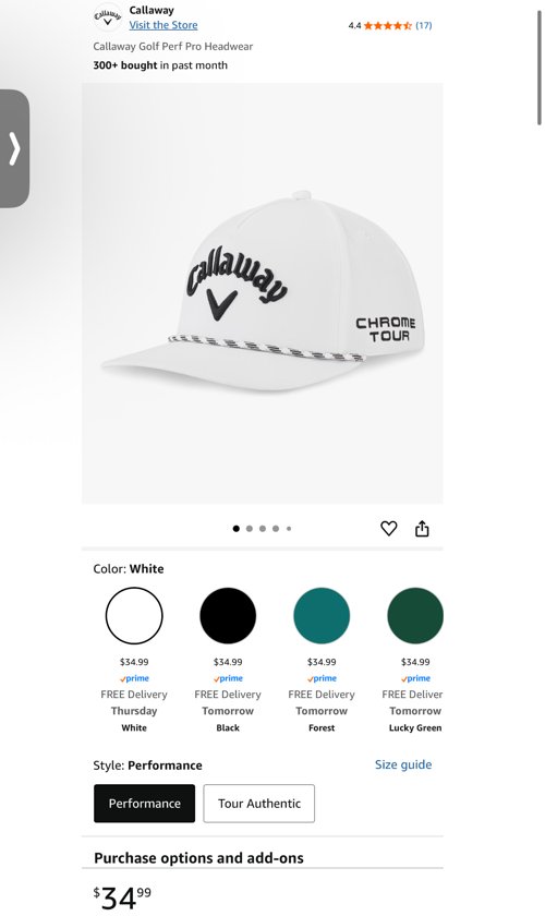 Callaway 골프 모자