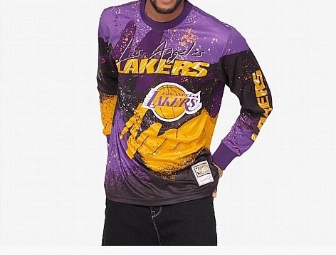레이커스 농구 저지 Lakers NBA hyper jersey shirt 2xl size Long sleeve jersey top