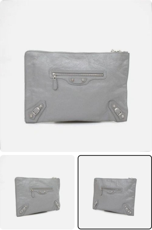 Balenciaga Classic Motor Giant City Pouch Clutch Bag
