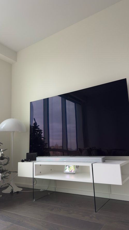 Modani white TV stand