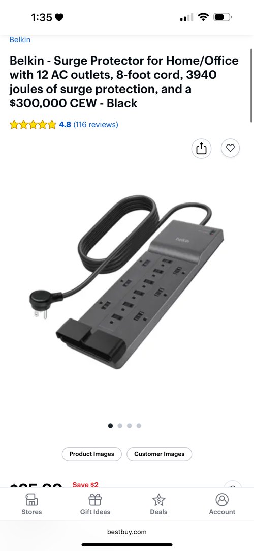 Belkin outlet 코드 (블랙)