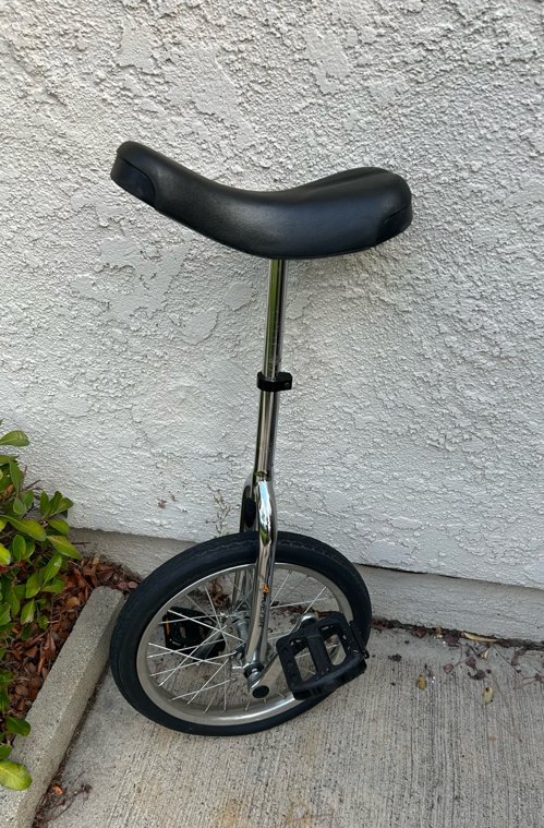 Avenir Unicycle 16 in Wheel Adjustable Seat Height VGC