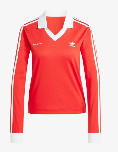 정품 XS, S 스포티앤리치 아디다스 카라 긴팔레드 롱슬리브