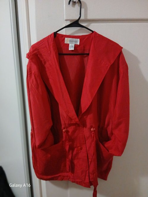 얇은 루즈핏  실크 자겟