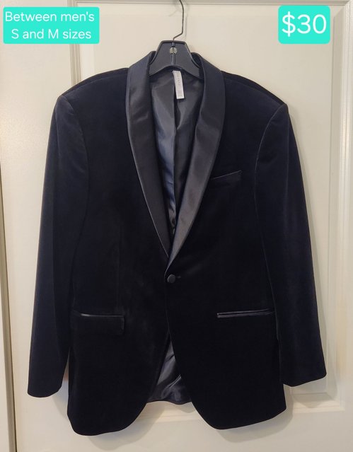 Zara 남자 벨벳 Blazer 파티복 턱시도