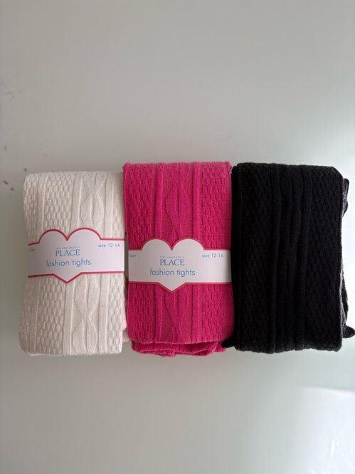 The Children’s Place 여아 패션 타이츠 – 사이즈 12–14 (3켤레)