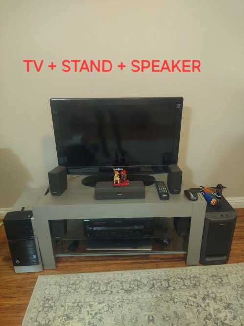 TV + STAND + SPEAKER