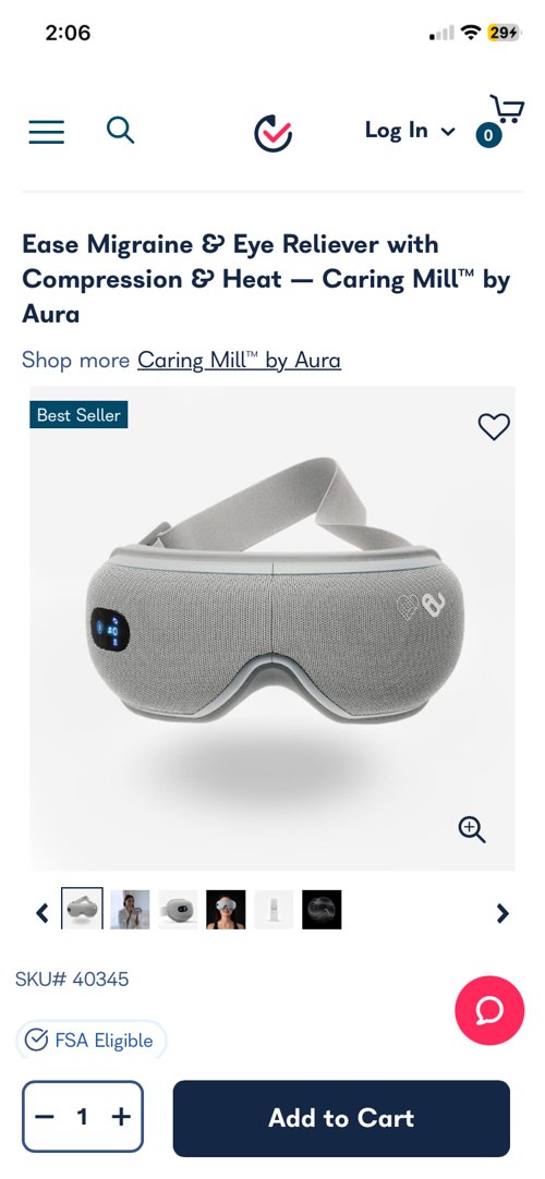 눈 마사지기 (Aura Ease Migraine Relief Mask)