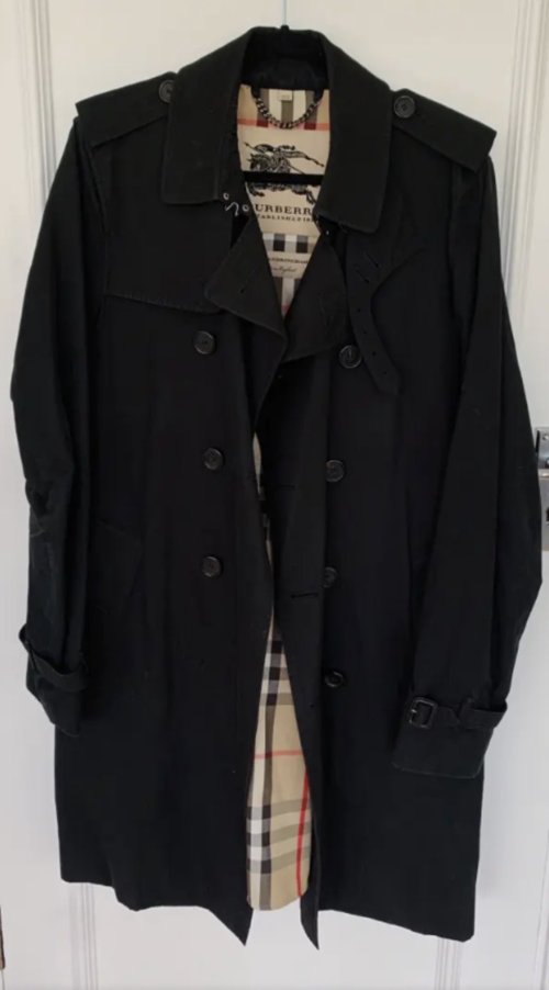 버버리 블루 미드렝스 켄싱 턴 헤리티지 트렌치코트  원가 $ 2800