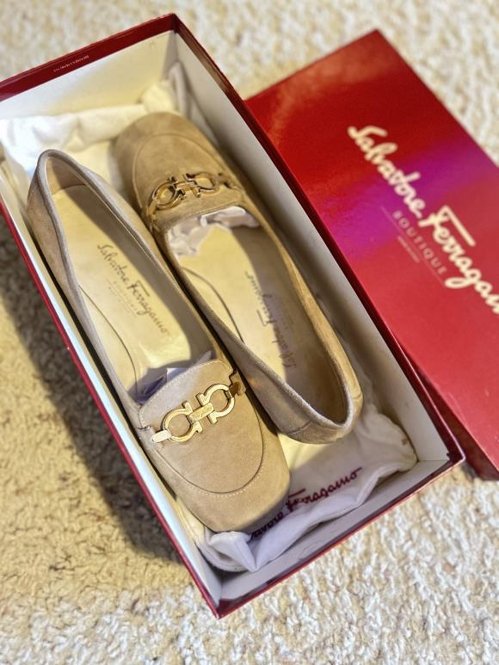 가격내림 정품 페라가모 스웨이드 구두 새상품