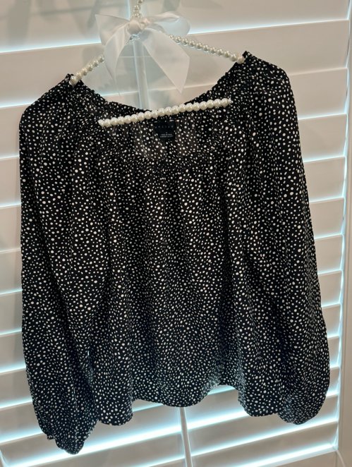 새상품💎블랙 도트 블라우스. 스몰