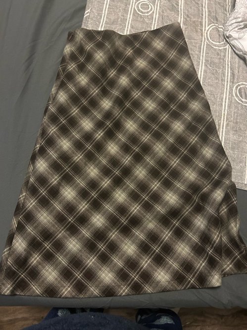 체크치마 브라운 S 스커트