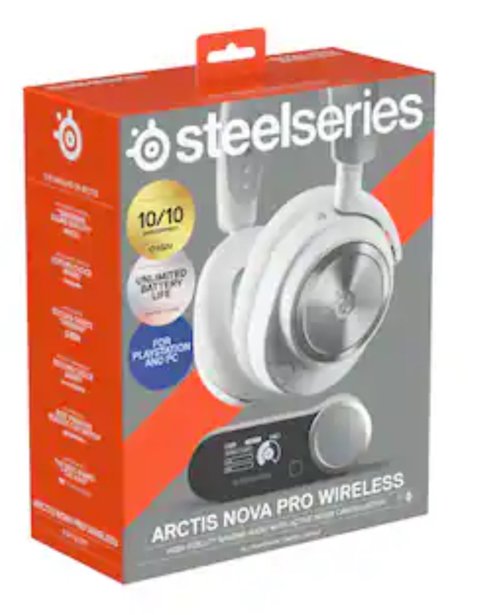 새상품 SteelSeries - Arctis Nova Pro Wireless Multi Gaming Headset for PC, PS5, PS4, Switch - White