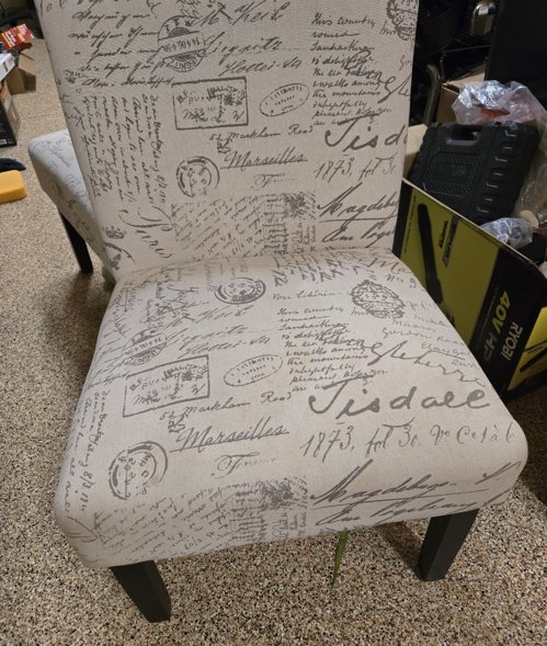 lettering chair
